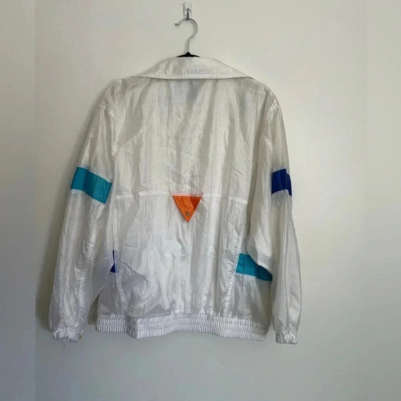 IXSPA 2000 White with Color blocks 80s Windbreaker, Size Medium - Picture 5 of 8